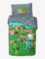 Minecraft - Bed Linen Minecraft Animals & Mobs 140X200 60X63 Cm - Patalynės komplektas - Žalia