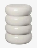 Blomus - Ceramic Stool, Round - Ø 34 Cm - Toru - Lily White - Taburetės ir suolai - Kreminė spalva