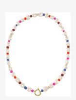 Edblad - Voyage Necklace Gold/Multi One Size - Perlų vėriniai - Marga / raštuota