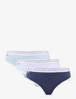 Lacoste - Black Stretch Cotton 3 Pack Thongs. - Stringai - Marga / raštuota