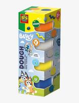 SES Creative - Bluey - Dough - 4 Pots 90G - Play Dough - Marga / raštuota