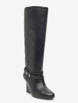 GANNI - Kat Slim Slouchy Boot Crinkle Oleatex - Ilgaauliai batai - Juoda