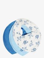 Pippi - Bandana Bib Boy -Aop (3-Pack) - Seilinukas - Mėlyna