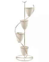 Gėlių stovas BANEBERRY 24 cm smėlio spalvos metalinis