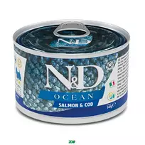 N&D Ocean Dog Wet Salmon&Cod konservuotas pašaras suaugusiems šunims, lašiša, menkė; 140g, 285g