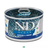 N&D Ocean Dog Wet Herring&Shrimp konservuotas pašaras suaugusiems šunims, silkė; 140g, 285g