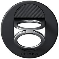 Magnetic holder PITAKA MagEZ Grip 3 MagSafe for phone juodos spalvos pilkos spalvos