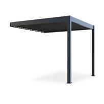 Pavėsinė Pergola ELEGANCE WALL AUTOMATIC 300x300 cm su LED, Anthracite, montuojama prie sienos