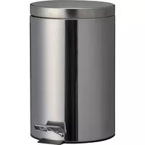 Šiukšlių dėžė su pedalu, nerūdijančio plieno sp., 12 L