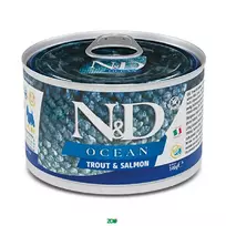 N&D Ocean Dog Wet Trout&Salmon konservuotas pašaras suaugusiems šunims, lašiša, upėtakis; 140g, 285g