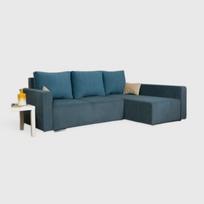 Kampinė sofa - lova Megan, mėlynos spalvos