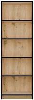 Knygų lentyna R60, juoda sp./artisan oak, 182 cm x 60 cm x 30 cm