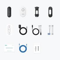 Reolink D340W - 5 MP vaizdo durų skambutis su gongu, 2,4/5 GHz "Wi-Fi", asmens aptikimo funkcija, dvipusis garsas, veikia su NVR, baltos spalvos
