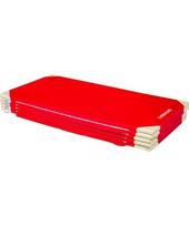 5 gimnastikos kilimėlių komplektas mokykloms, PVC, su tvirtinimo juostomis ir sustiprintais kampais, 200 x 100 x 4 cm