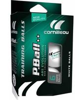 Cornilleau P-Ball 2* baltos stalo teniso kamuoliukai x6