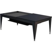 Biliardo stalas / valgomojo stalas Vancouver III, 7 ft, juodas/juodas, pilkas suknas