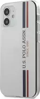 Us Polo Assn US Polo USHCP12SPCUSSWH Apple iPhone 12 mini 5,4" telefono dėklas baltos spalvos Tricolor Collection