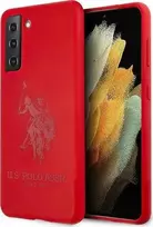 Dėklas „Us Polo Assn“ „US Polo USHCS21SSLHRTRE S21 G991“ raudonas silikoninis ant toninio pamušalo