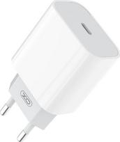 XO L77 sieninis įkroviklis, USB-C + USB-C prie Lightning kabelis (baltas)
