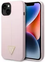 Guess GUHCP14MSLTGU iPhone 14 Plus / 15 Plus 6.7″ violetinės spalvos kietas dėklas Silicone Triangle