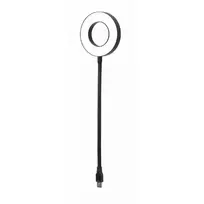 „Gembird NL-LEDRING-01“ USB LED žiedinis šviestuvas | Baltas 6500K | N/A