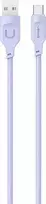USAMS kabelis USB-C 6A 1.2m Port Ekranas Fast Charging Lithe Series violetinės spalvos SJ568USB03 (US-SJ568)