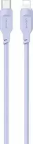 USAMS laidas USB-C į Lightning 20W 1.2m PD greitas įkrovimas Lithe Series violetinis SJ566USB03 (US-SJ566)