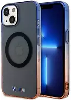 BMW BMHMP14MHTGE Apple iPhone 14 Plus 15 Plus 6.7″ dėklas pilkas kietas dėklas Gradient Bumper MagSafe