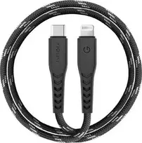ENERGEA Nyloflex USB-C – Lightning Kabelis C94 MFI 1.5m juodos spalvos