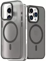 Dėklas Araree etui Aero Frame iPhone 15 Pro Max6.7" przeźroczysty-juoda/clear juodas AR20-01860D
