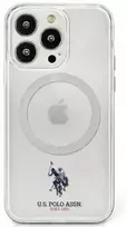 Us Polo Assn US Polo USHMP15SUCIT Apple iPhone 15 / 14 / 13 6.1" dėklas telefonui skaidrus MagSafe Collection