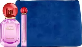 Prabangus „Naturals“ kvepalų rinkinys „Chopard“: „Happy Felicia Roses“ kvepalai moterims, 100 ml + „Happy Felicia Roses“ kvepalai moterims, 10 ml + „Chopard“ sintetinės odos tekstilinis krepšys moterims, 2,4 x 9 x 6,2 cm