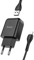 Telefono įkroviklis Hoco USB A 2A 10W + laidas USB A į Lightning N2 juodas