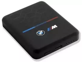 BMW Powerbank inductive BMPBMS5K22PGVK 15W 5000mAh + kabelis juodos spalvos M Collection MagSafe