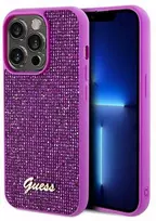 Guess GUHCP14LPMSDGSF Apple iPhone 14 Pro 6.1″ fuschia kietas dėklas Disco Metal Script