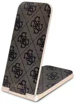 Guess sulankstomas krepšys. indukcinis 2in1 GUDCFAL4PEGW 15W rudos spalvos 4G Pattern MagSafe
