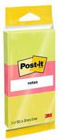 Lipnūs lapeliai 3M Post-it® 38mmx51mm, 3 vnt. po 100 lapelių, neoninės spalvos