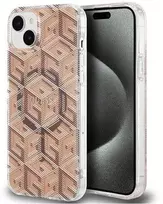 Dėklas GUESS GUHMP15MHGCUSTGW IPHONE 15 PLUS / 14 PLUS 6.7 "BROWN / BROWN HARDCASE IML GCUBE MAGSAFE