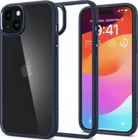 Spigen Crystal Hybrid, navy dėklas telefonui mėlynos spalvos – Apple iPhone 15 Plus