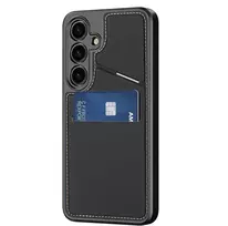 Dux Ducis dėklas RAFI II MAG su stoveliu suderinamas su MagSafe skirtas Samsung Galaxy S24 juodos spalvos