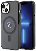 Dėklas BMW BMHMP15MDSLK Apple iPhone 15 Plus 14 Plus 6.7″ juodos spalvos kietas dėklas IML Signature MagSafe