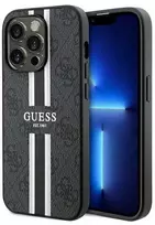 Dėklas GUESS GUHMP15XP4RPSK IPHONE 15 PRO MAX 6.7 "Juodas/Juodas HARDCASE 4G PRINTED STRIPE MAGSAFE