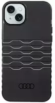 Audi IML MagSafe Dėklas Apple iPhone 15 Plus / 14 Plus 6.7″ juodos spalvos hardcase AU-IMLMIP15M-A6/D3-BK