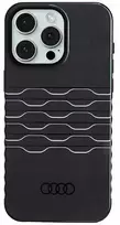 Audi IML MagSafe Dėklas Apple iPhone 15 Pro Max 6.7″ juodos spalvos hardcase AU-IMLMIP15PM-A6/D3-BK