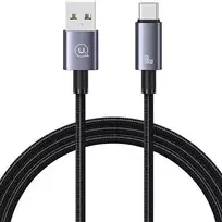 USAMS Kabelis USB į USB-C 3A 1.2m greito įkrovimo plienas/tamsus SJ663USB01 (US-SJ663)