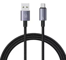 USAMS USB į Micro-USB laidas 2A 1.2m greito įkrovimo plieno/tamsintas SJ668USB01 (US-SJ668)