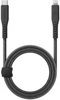 ENERGEA Flow USB-C į Lightning C94 MFI laidas 1.5m juodos spalvos 60W 3A PD greitas įkrovimas