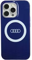 Audi IML Big Logo MagSafe Dėklas Apple iPhone 13 Pro / 13 6.1″ mėlynos spalvos hardcase AU-IMLMIP13P-Q5/D