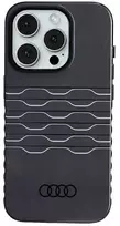 Audi IML MagSafe Dėklas Apple iPhone 15 Pro 6.1″ juodos spalvos hardcase AU-IMLMIP15P-A6/D3-BK