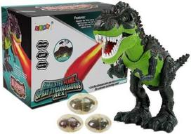 Interaktyvus ugnimi alsuojantis dinozauras, žalias